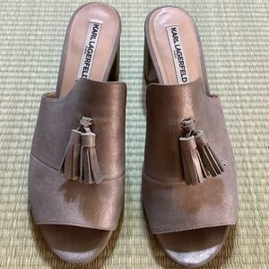 Karl Lagerfeld Hettie Tassel Mules Women’s 9.5
